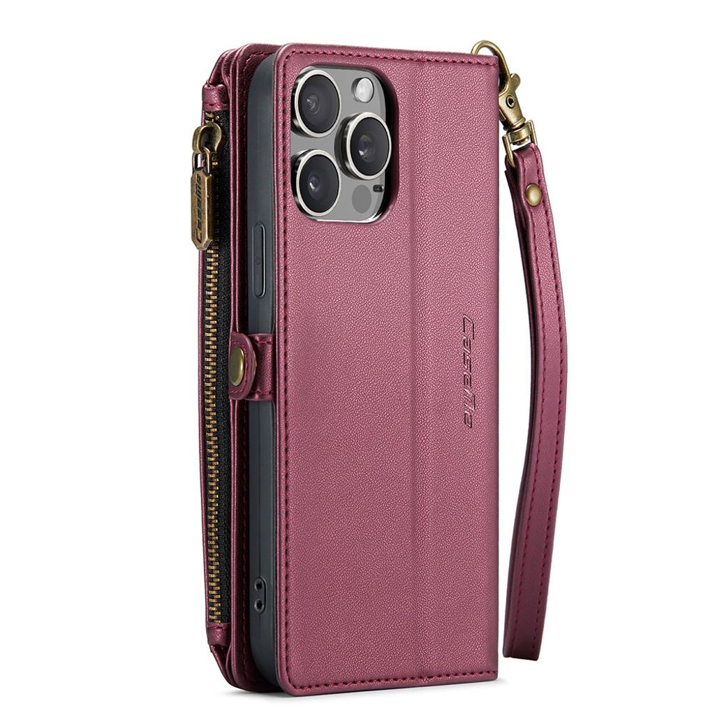 CASEME iPhone 15 Pro Max Fodral med 10 Kortfack - Röd