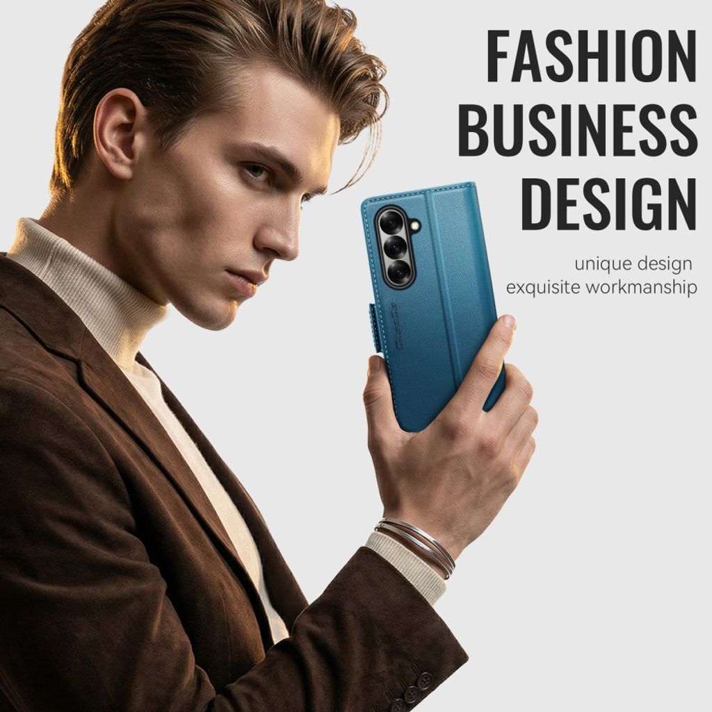 CASEME Samsung Galaxy Z Fold8 Ultra Flip Cover med RFID blokering - Blå