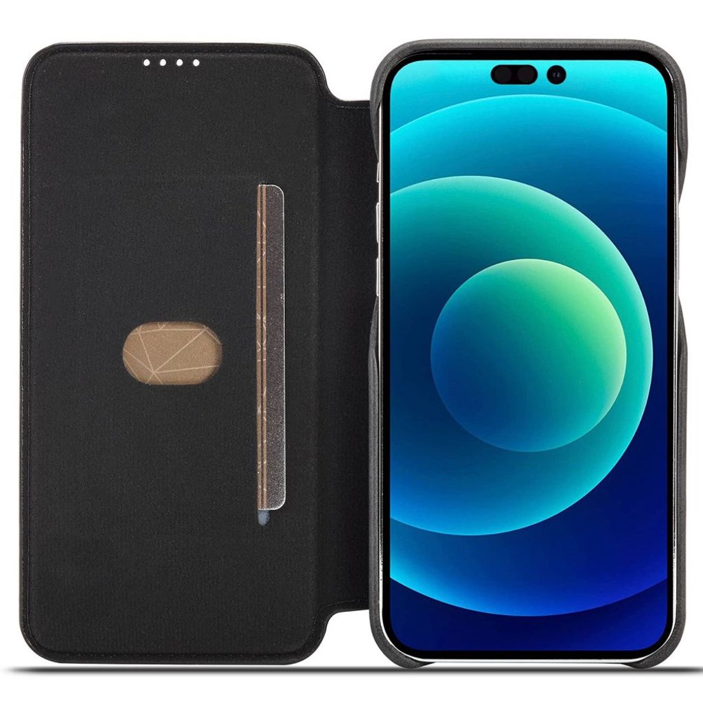 LC.IMEEKE iPhone 14 Pro Max Wallet Cover - Black