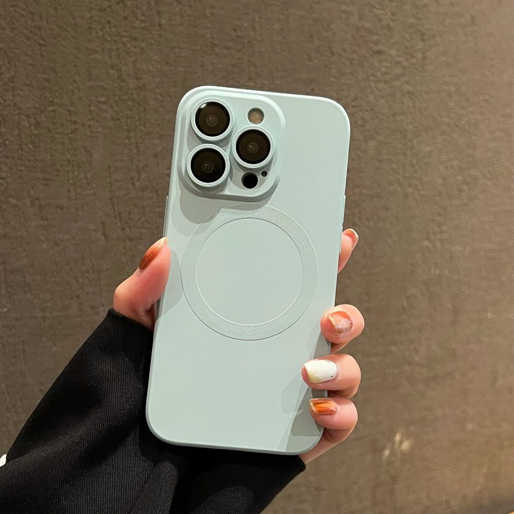 iPhone 15 Pro Skal MagSafe-kompatibel Liquid Silicone – Ljusblå