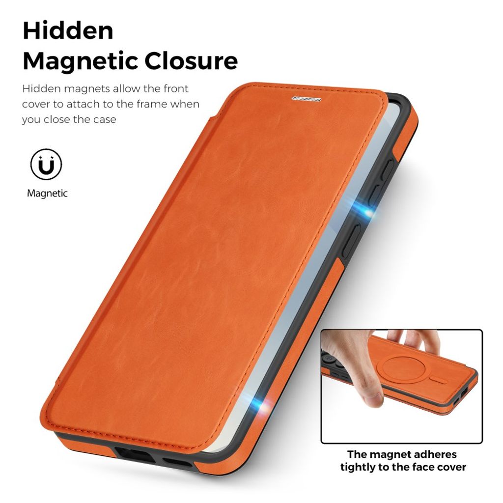 Samsung Galaxy S26 Plus MagSafe Lompakkokotelo - Oranssi