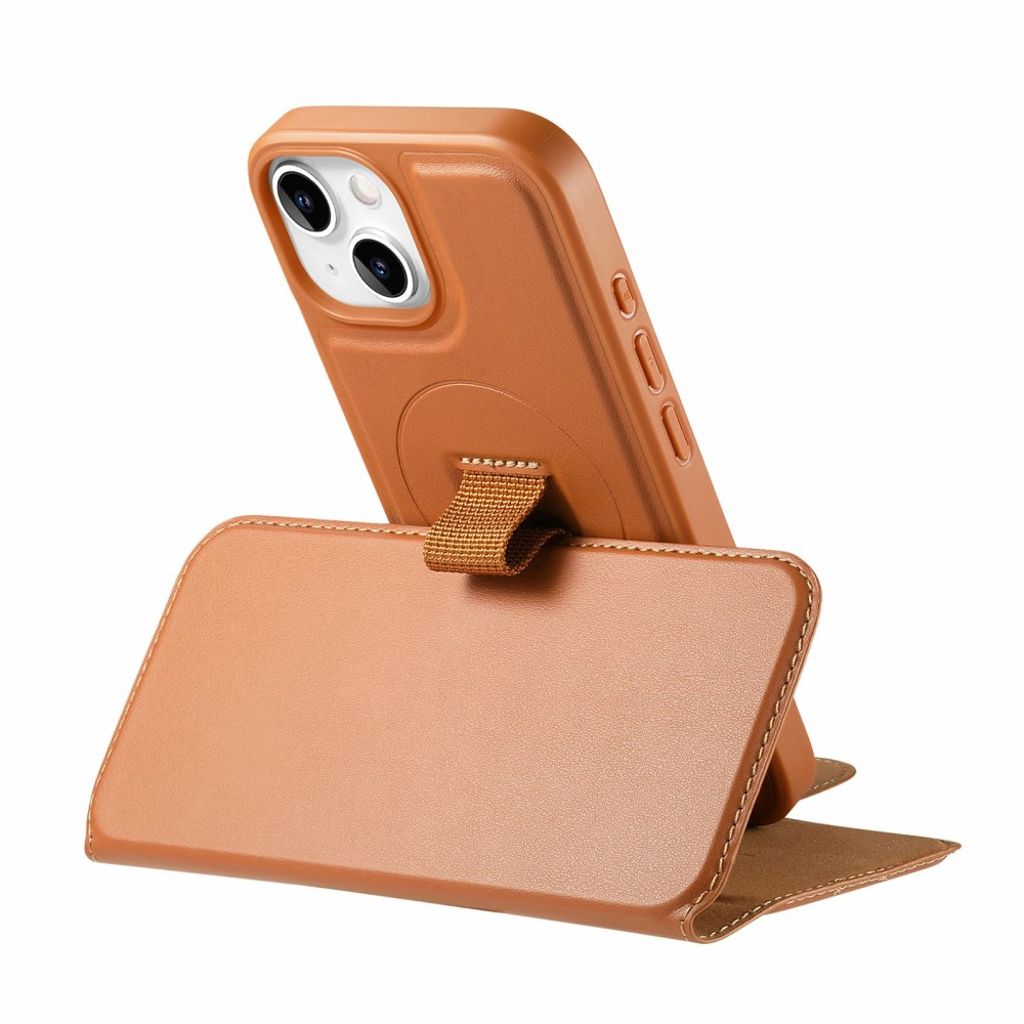 CASENEO iPhone 15 MagSafe Wallet Cover - Brown