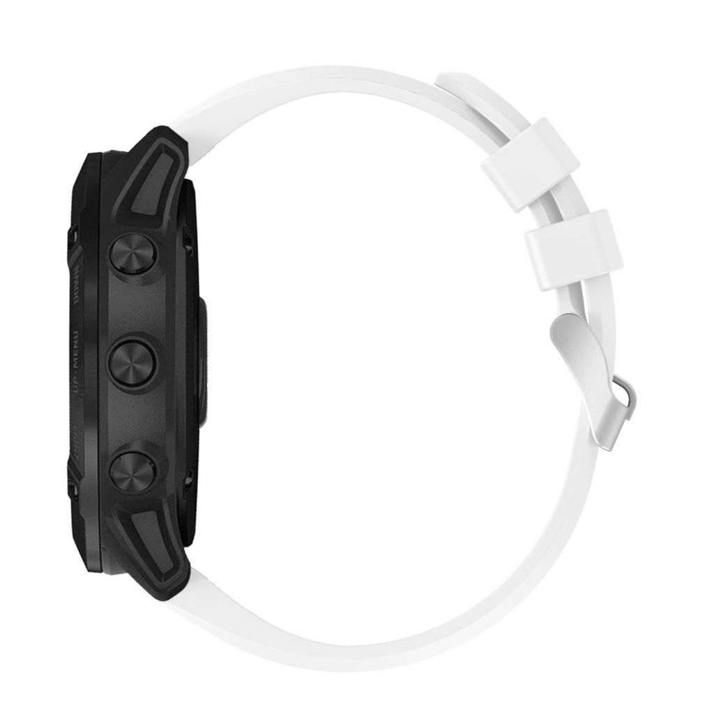 Garmin Fenix 7X/6X/5X etc. Urrem med Metalspænde - Hvid