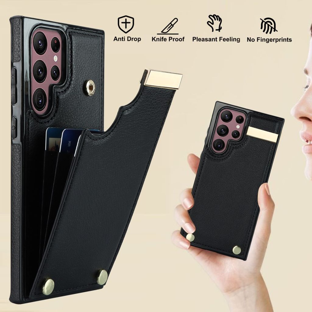 Samsung Galaxy S26 Ultra Deksel med Kortholder - Svart