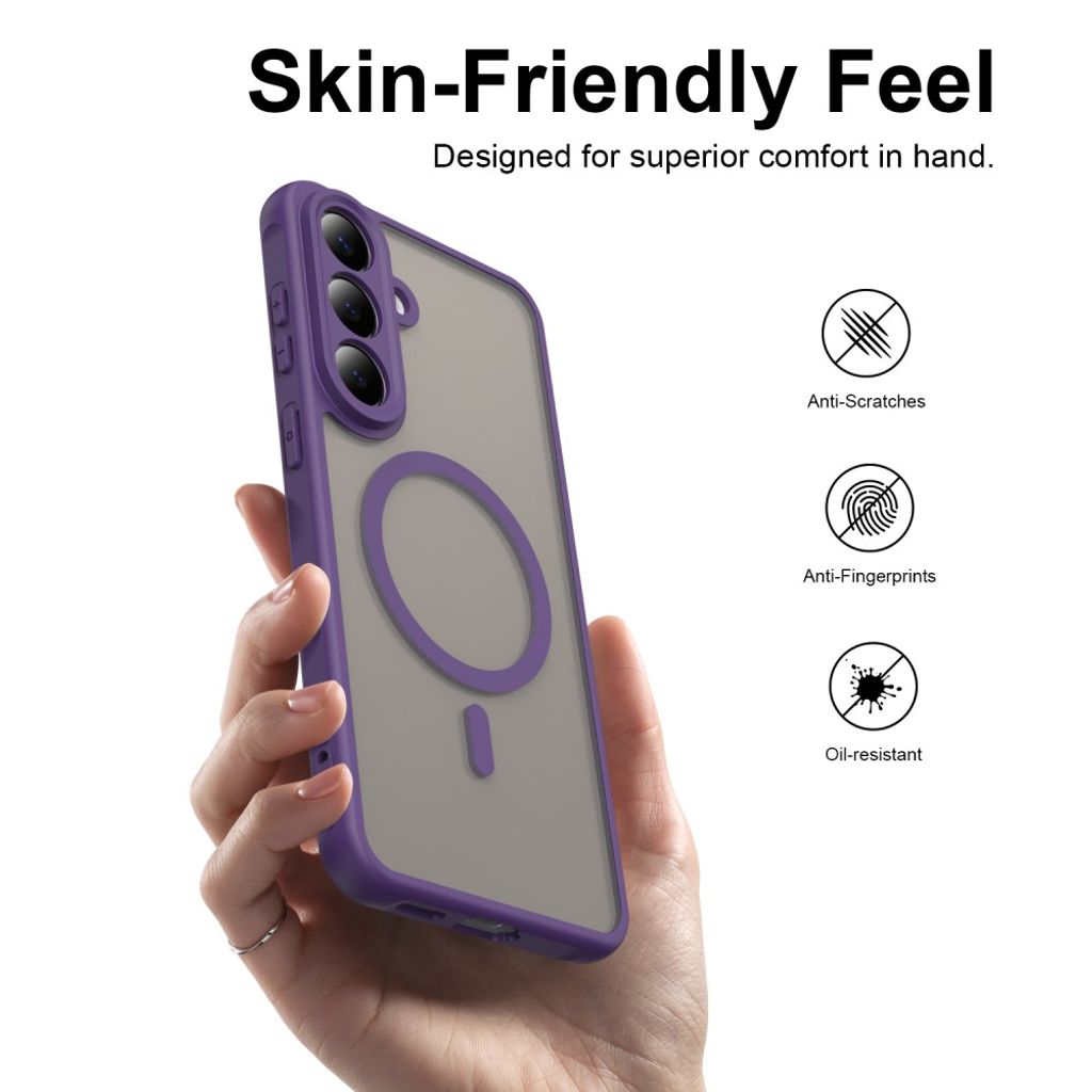 Samsung Galaxy S26 FE Magnetisk Cover Stødsikker - Lilla