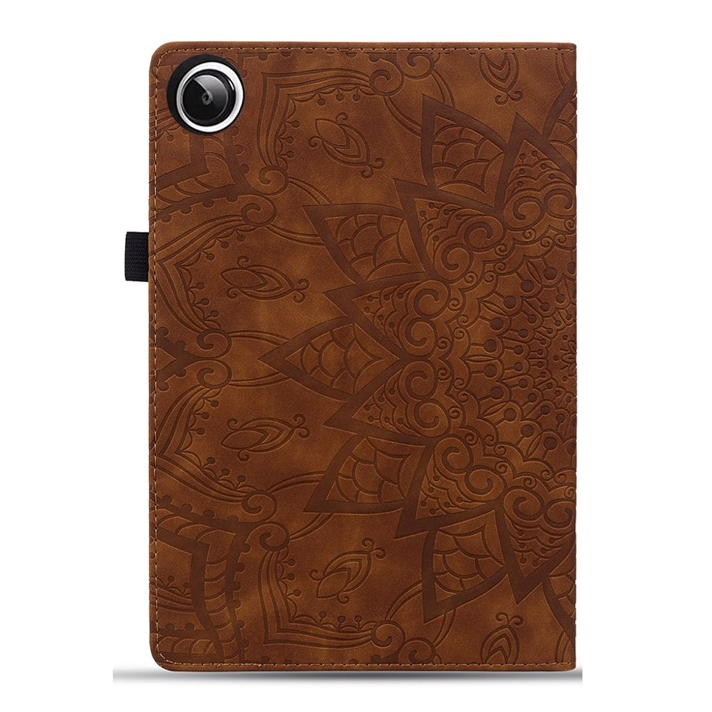 Samsung Galaxy Tab A9 / Galaxy Tab A11 Fodral med tryck - Brun