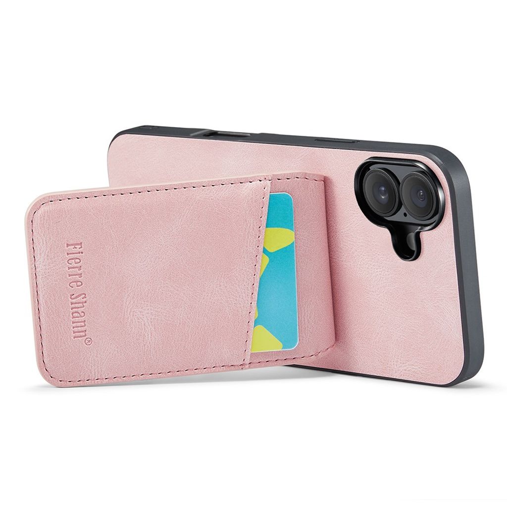 FIERRE SHANN iPhone 16 Skal med Stativ - Rosa