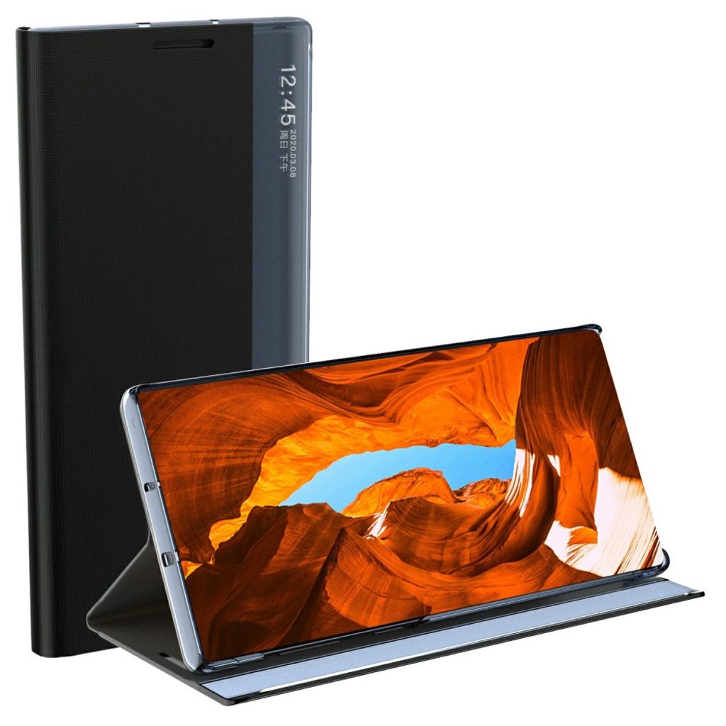 Samsung Galaxy S26 Ultra Etui Visningsvindu PU-lær – Svart