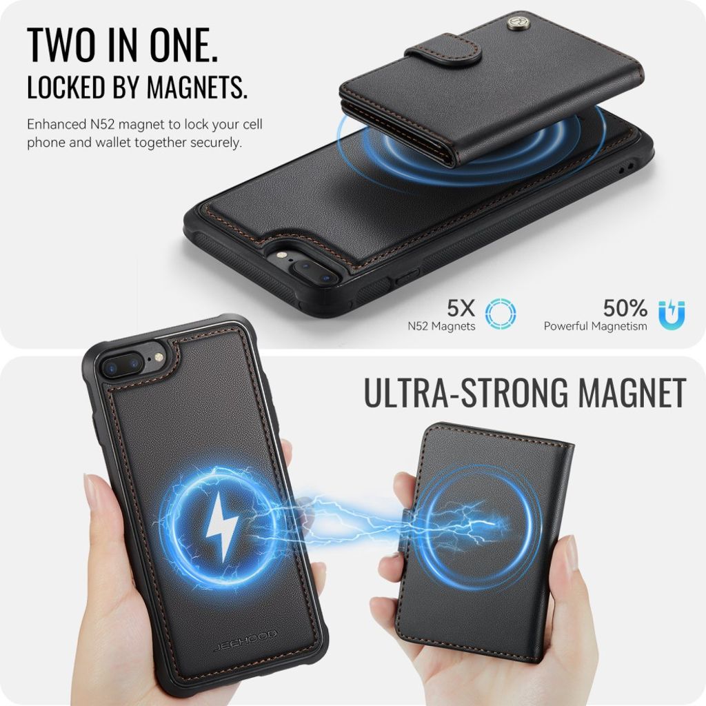 JEEHOOD iPhone 7 Plus / 8 Plus Skal med MagSafe - Svart