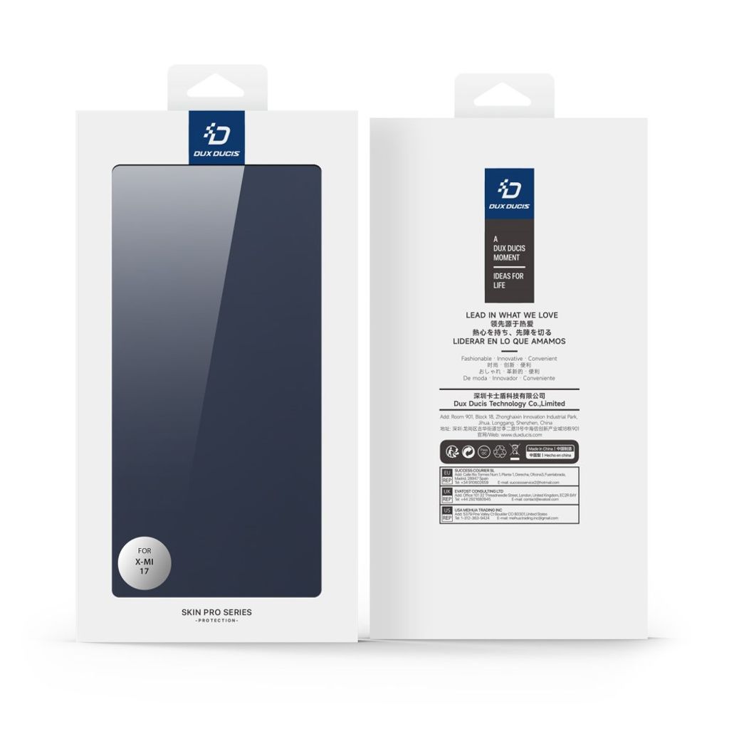 DUX DUCIS Xiaomi 17 Lommeboketui Kortholder/PU-lær/Stativ - Blå