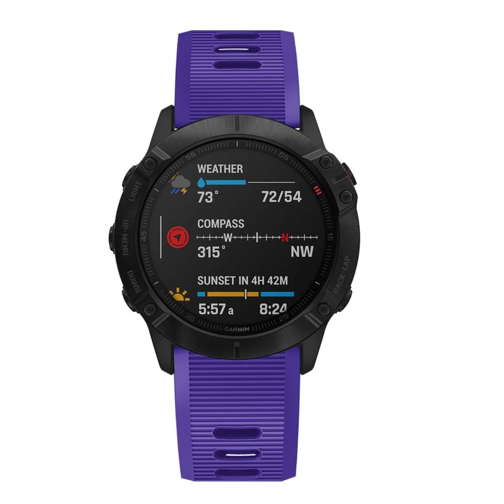Garmin Fenix 7X/6X/5X etc. Urrem med Metalspænde - Lilla