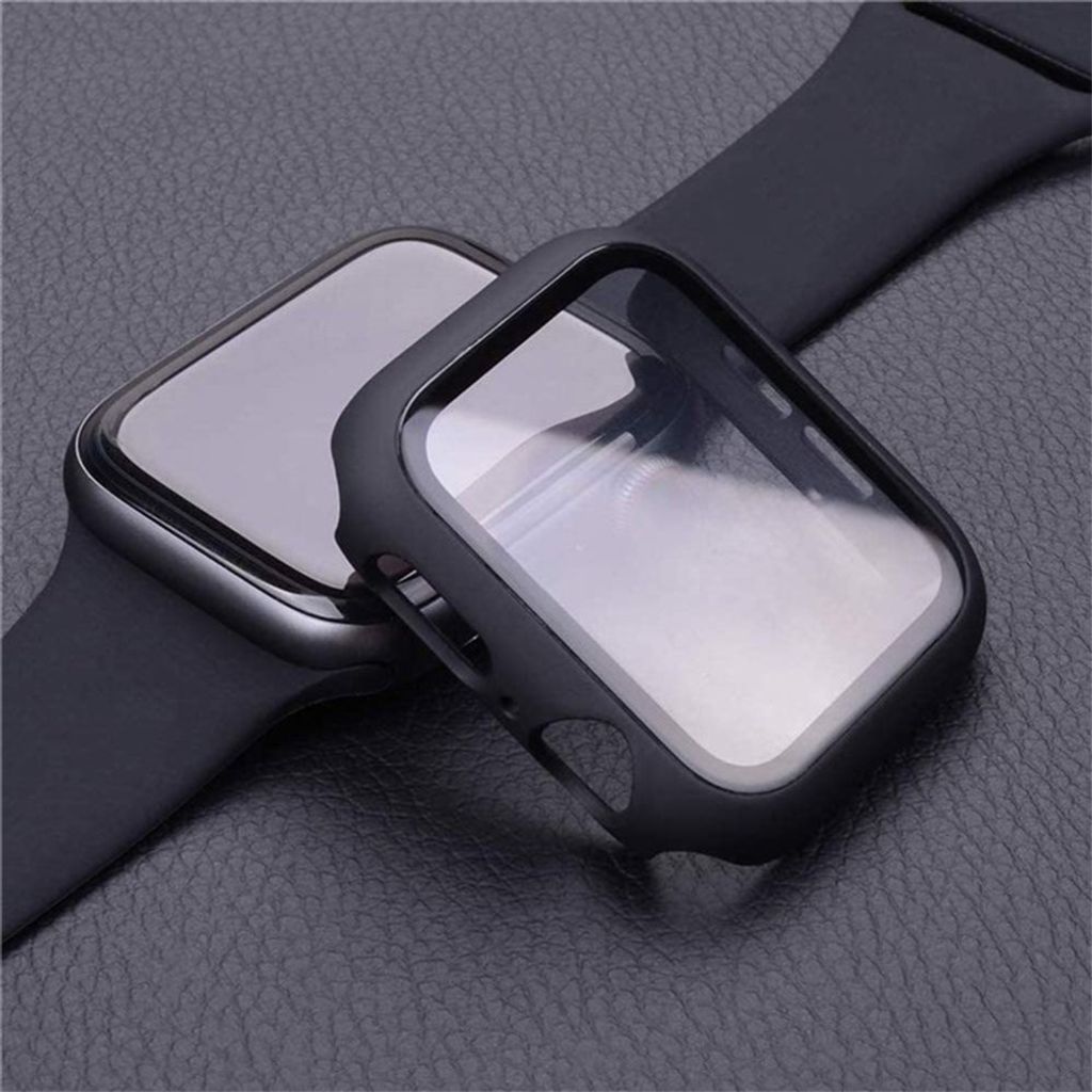 Apple Watch Series 11/10 46 mm deksel med skjermbeskytter herdet glass – grå