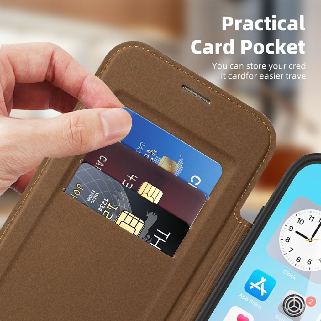 iPhone 17 Air MagSafe Cover with Card Slots - Brown