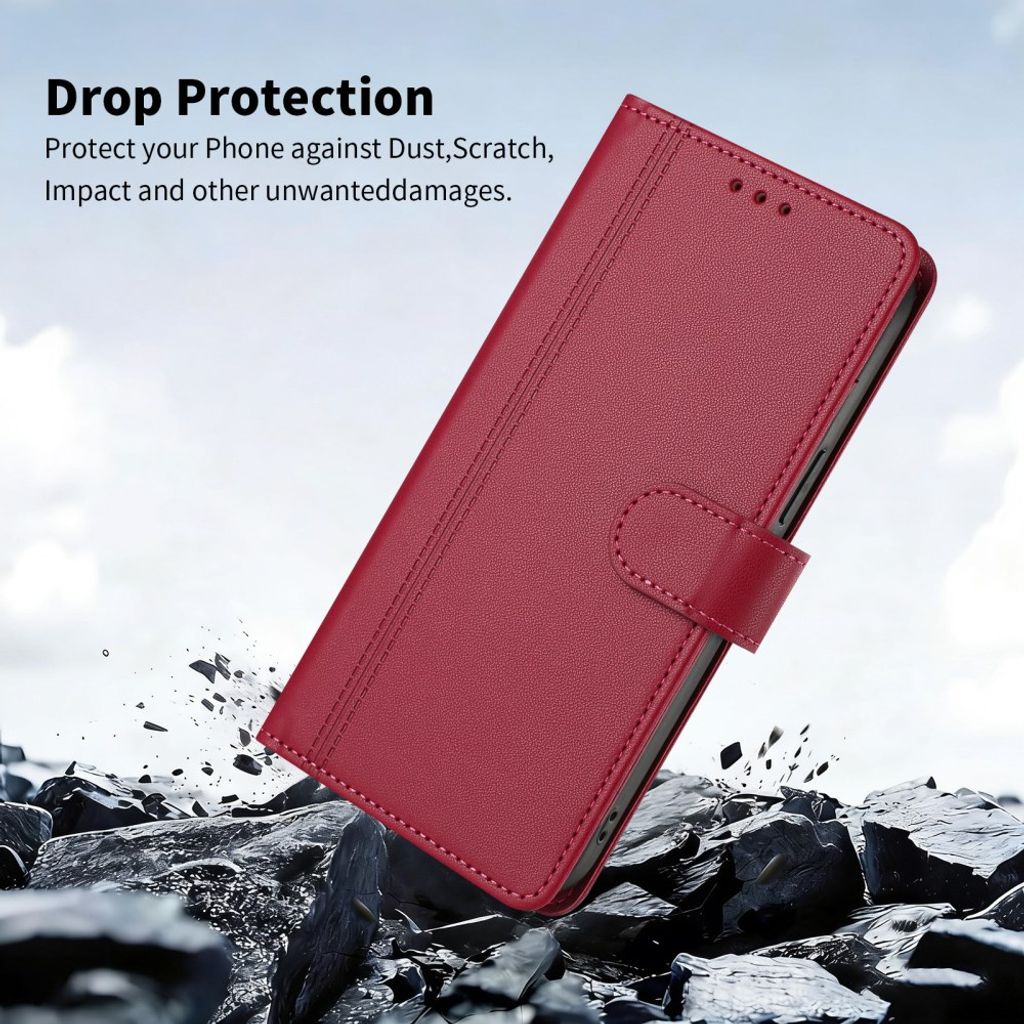 Xiaomi 17T Lompakkokotelo käsihihnalla - Punainen