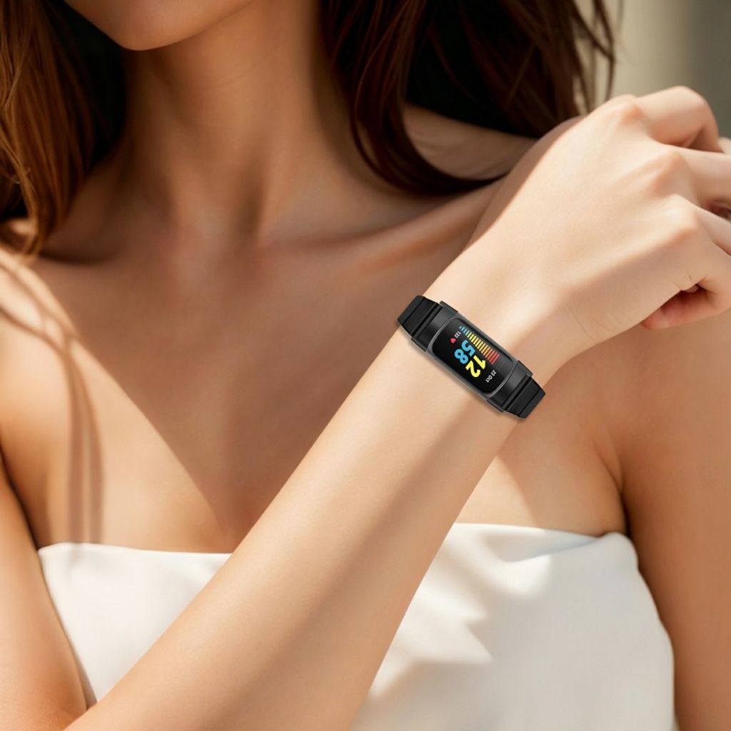 Fitbit Charge 6 / Charge 5 Urrem Rustfrit Stål – Sort