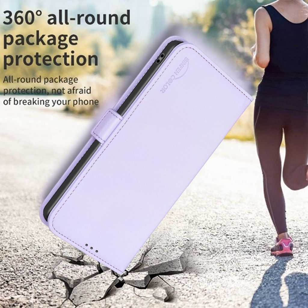 BINFEN COLOR iPhone 16 Wallet Cover – Purple