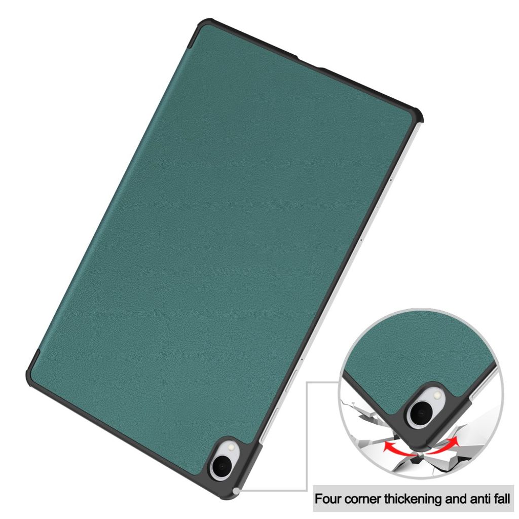 Samsung Galaxy Tab S12 Plus Slimmat Tri-fold stativfodral - Grön