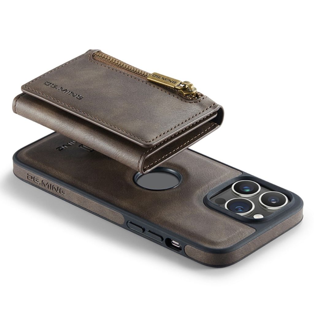DG.MING iPhone 13 Pro Max Lompakkokuori Irrotettava Magneettinen - Kahvi