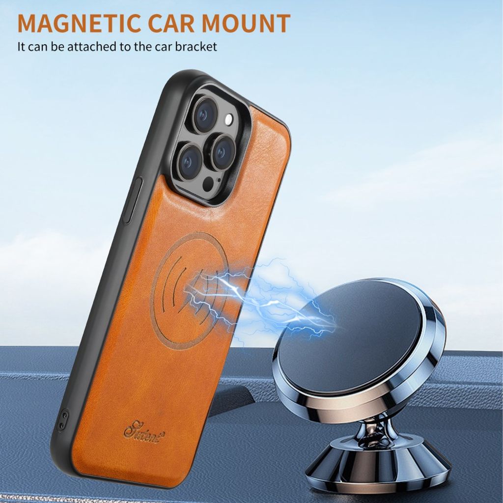 SUTENI H17 iPhone 13 Pro Max Lompakkokuori MagSafe-yhteensopiva – Khaki