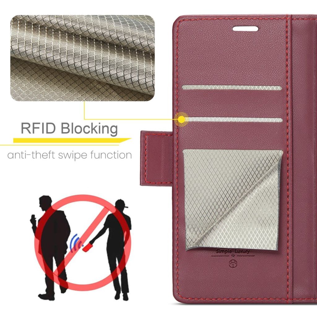 CASEME iPhone 17 Pro Max Etui med Kortspor - Rød