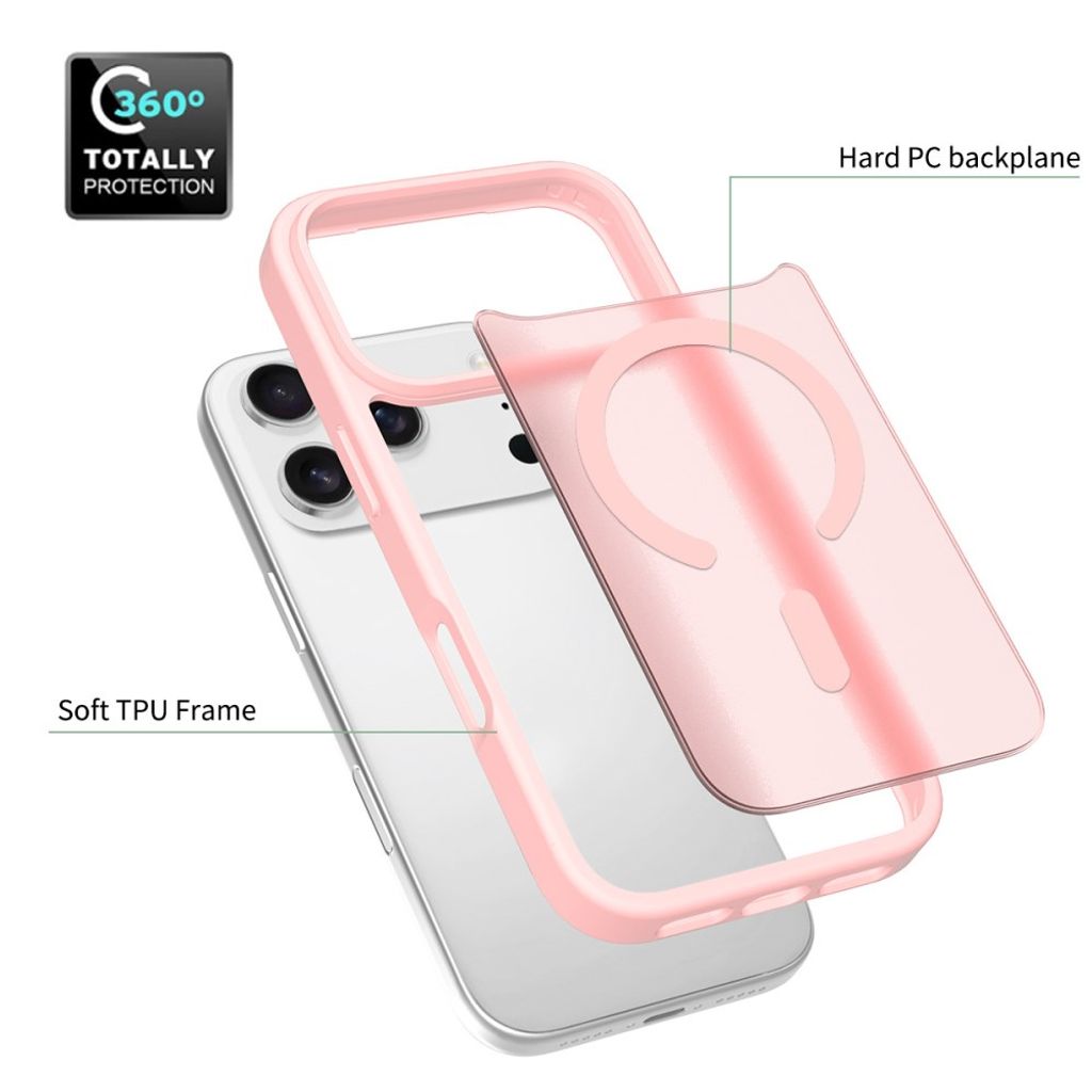 iPhone 18 Pro/17 Pro Matt Deksel - Rosa