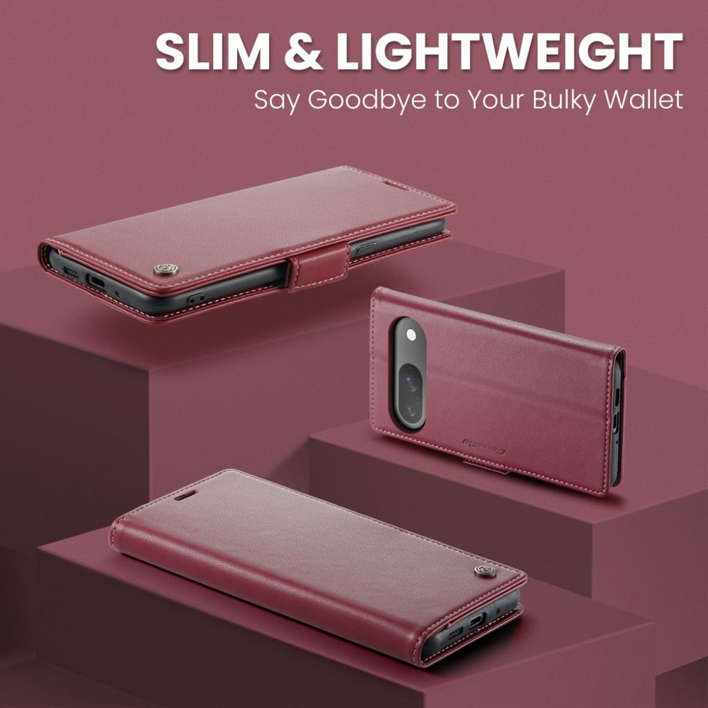 CASEME Google Pixel 10 Pro / 10 / 9 Pro / 9 Kotelo Korttipaikka - Punainen