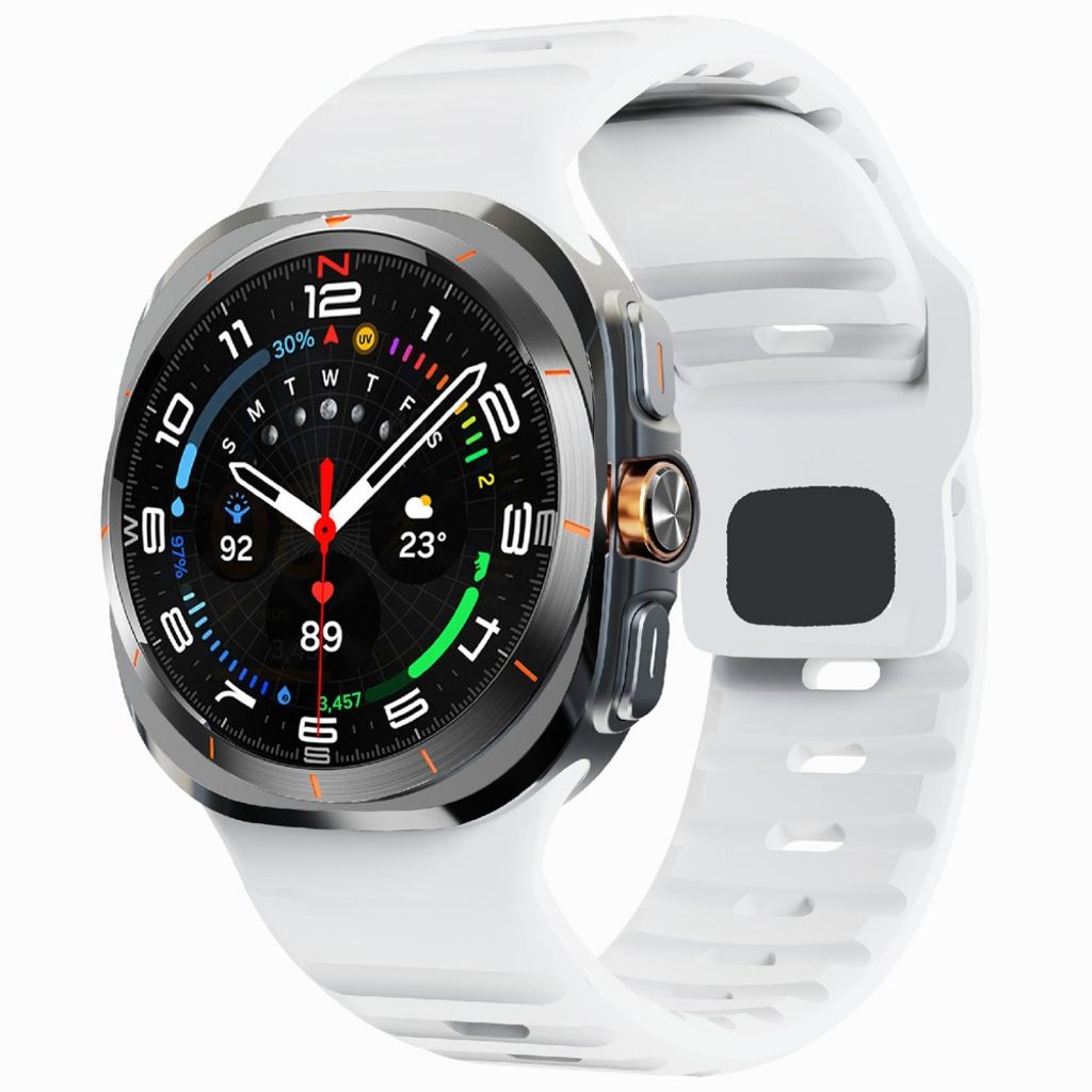 Samsung Galaxy Watch Ultra 47mm Urrem Silikone – Hvid