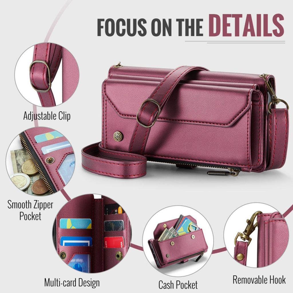 CASEME Google Pixel 10 Pro / Pixel 10 Cover with 10 Card Slots - Red