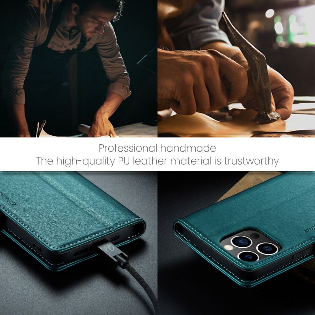 CASEME iPhone 15 Pro Max Kotelo Korttipaikka - Vihreä