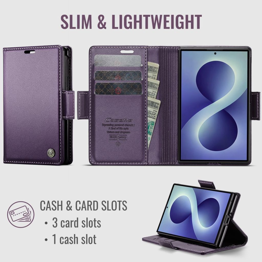 CASEME Samsung Galaxy Z Fold8 Flip Cover med RFID blokering - Lilla