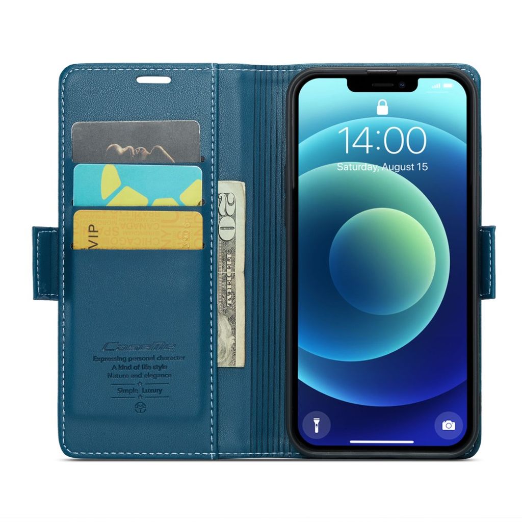 CASEME iPhone 12 / 12 Pro Etui med Kortplads - Blå