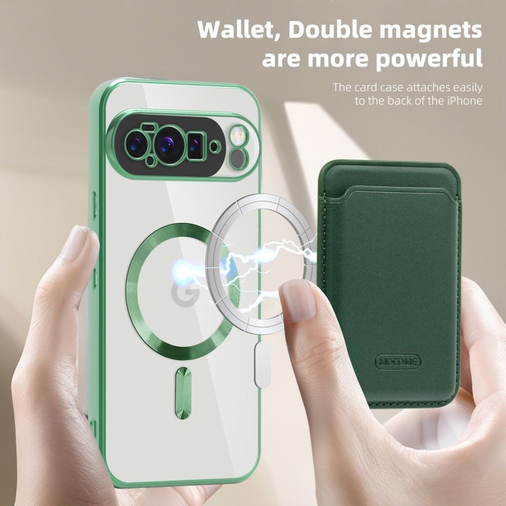 Google Pixel 10 Pro XL Skal med plånbok - Grön