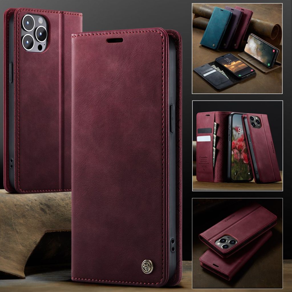 CASEME iPhone 12 Pro Max Kotelo Jalusta - Punainen