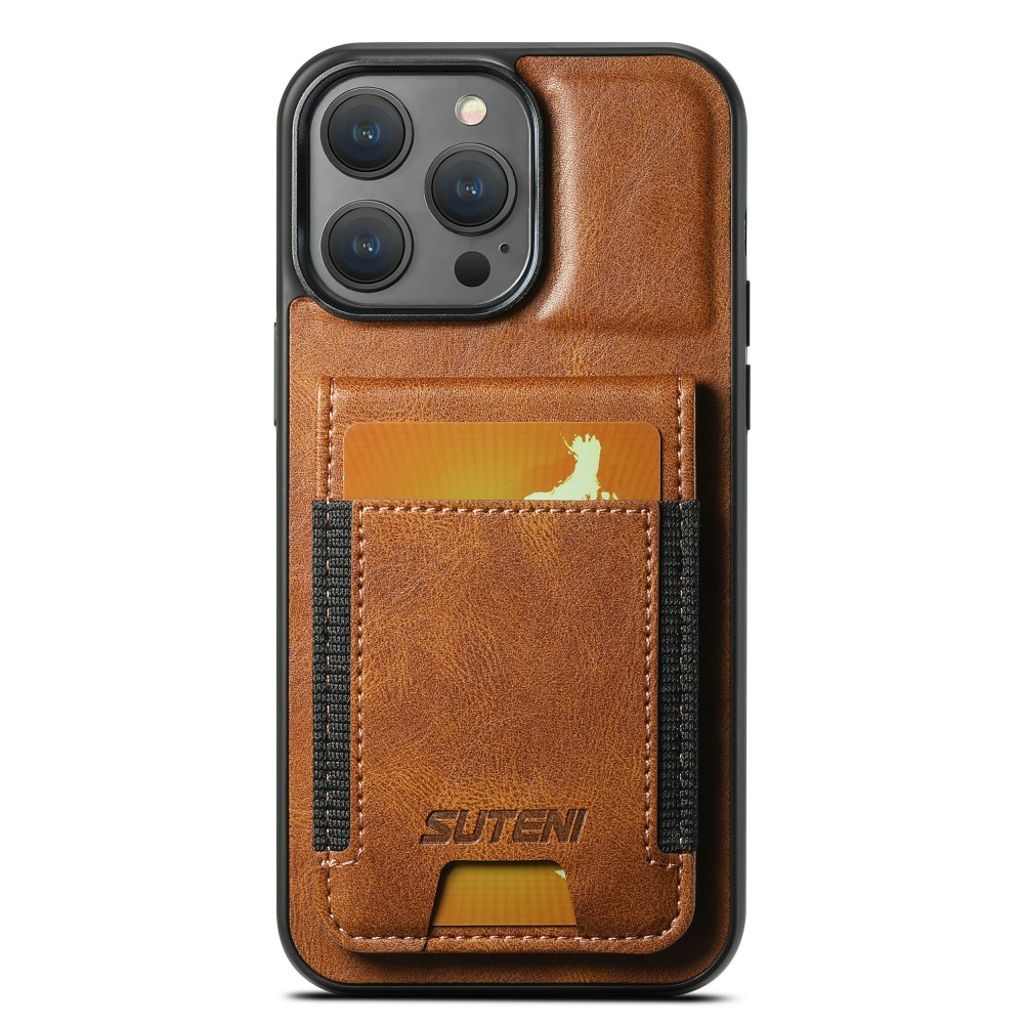 SUTENI iPhone 11 Pro Cover med Stativ - Brun