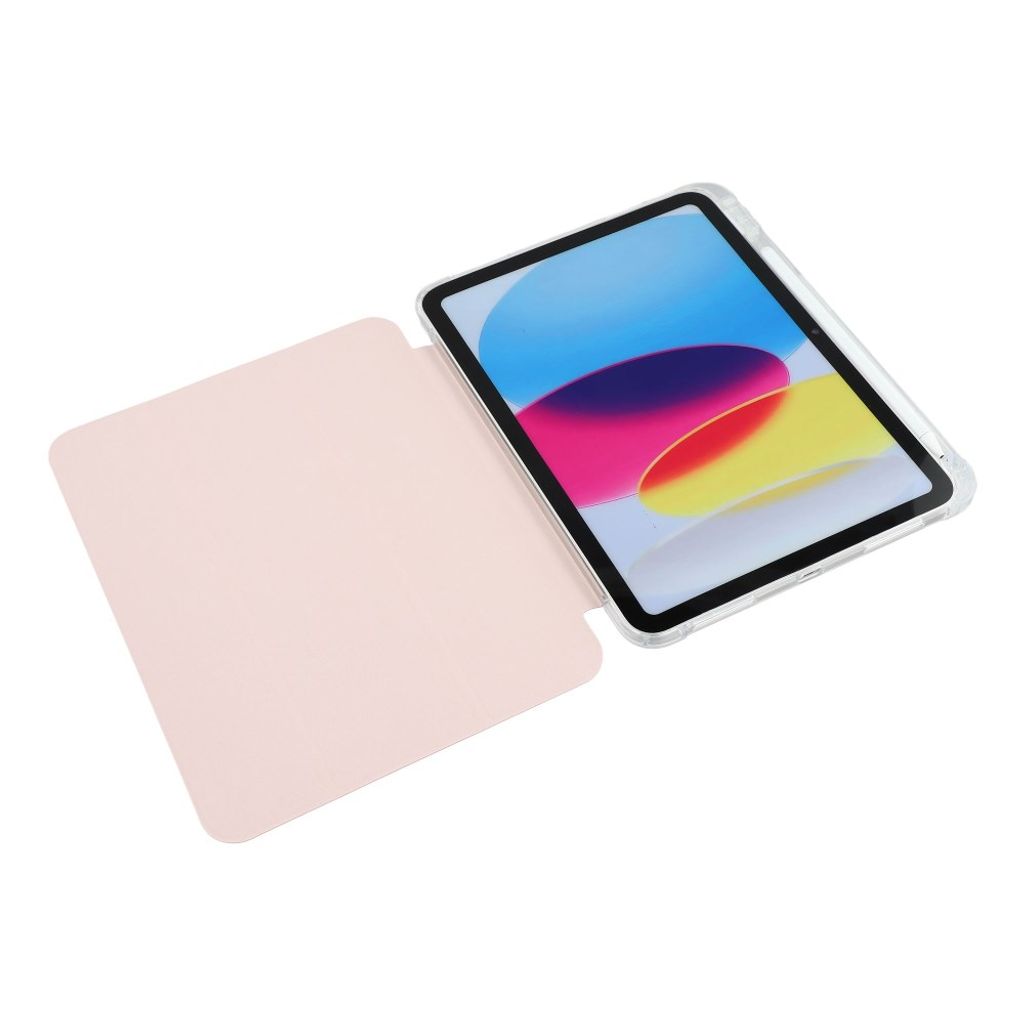 iPad A16 11" 2025/10.9" 2024 Tri-fold flip cover med holder til styluspen - Lyserød