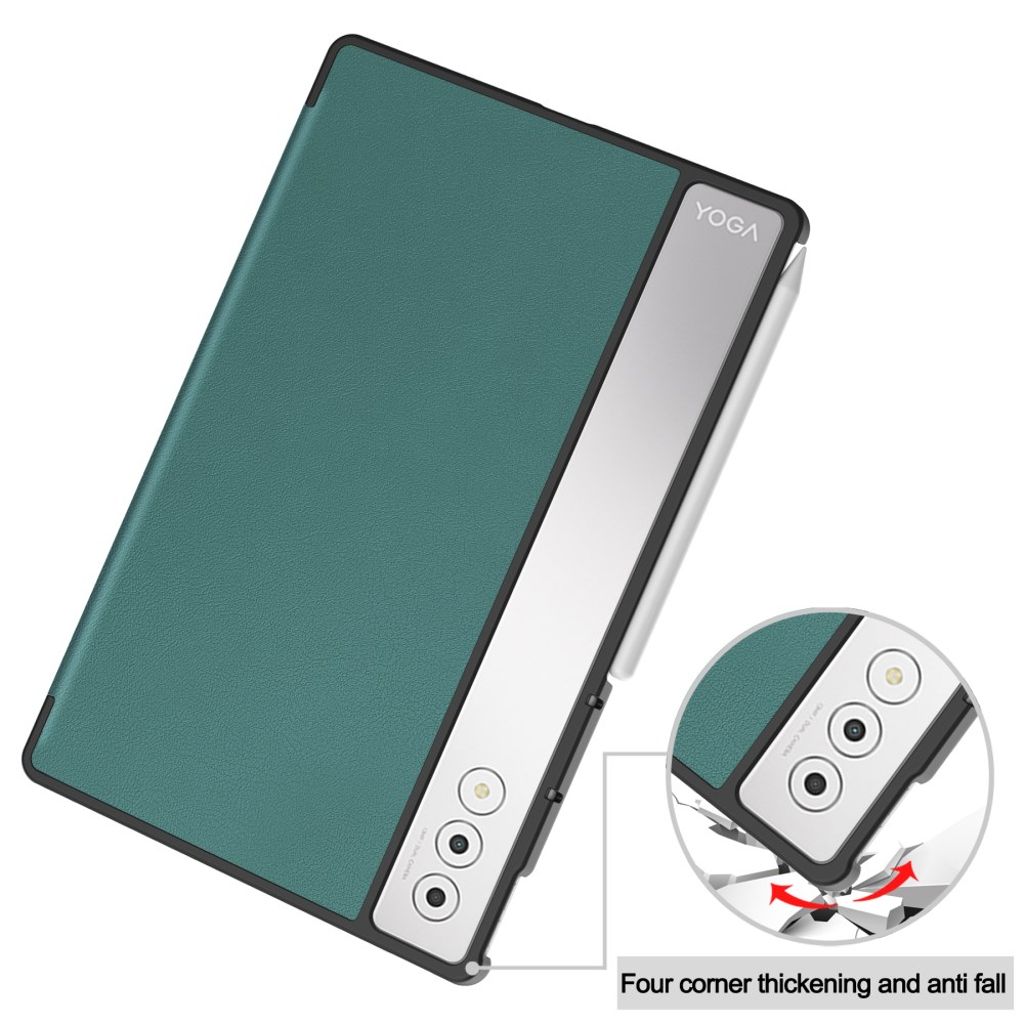 Lenovo Yoga Tab Plus Kotelo, jalusta - vihreä