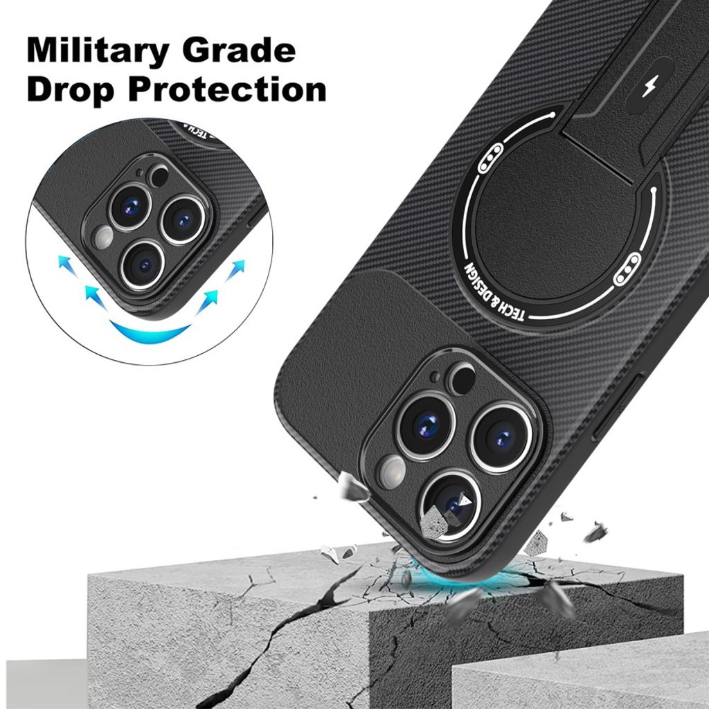 iPhone 12 Pro Max Cover med Stativ - Lilla