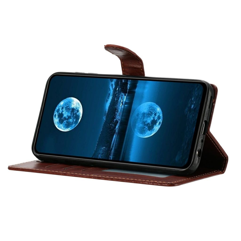 iPhone 18 Pro/17 Pro Plånboksfodral med Kortfack och Stöd – Brun