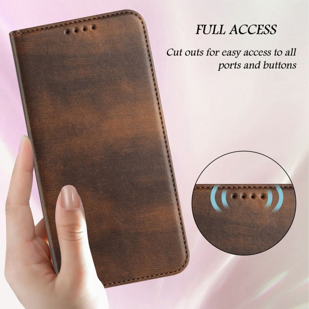 Xiaomi 15T Wallet Cover with RFID Blocking - Brown