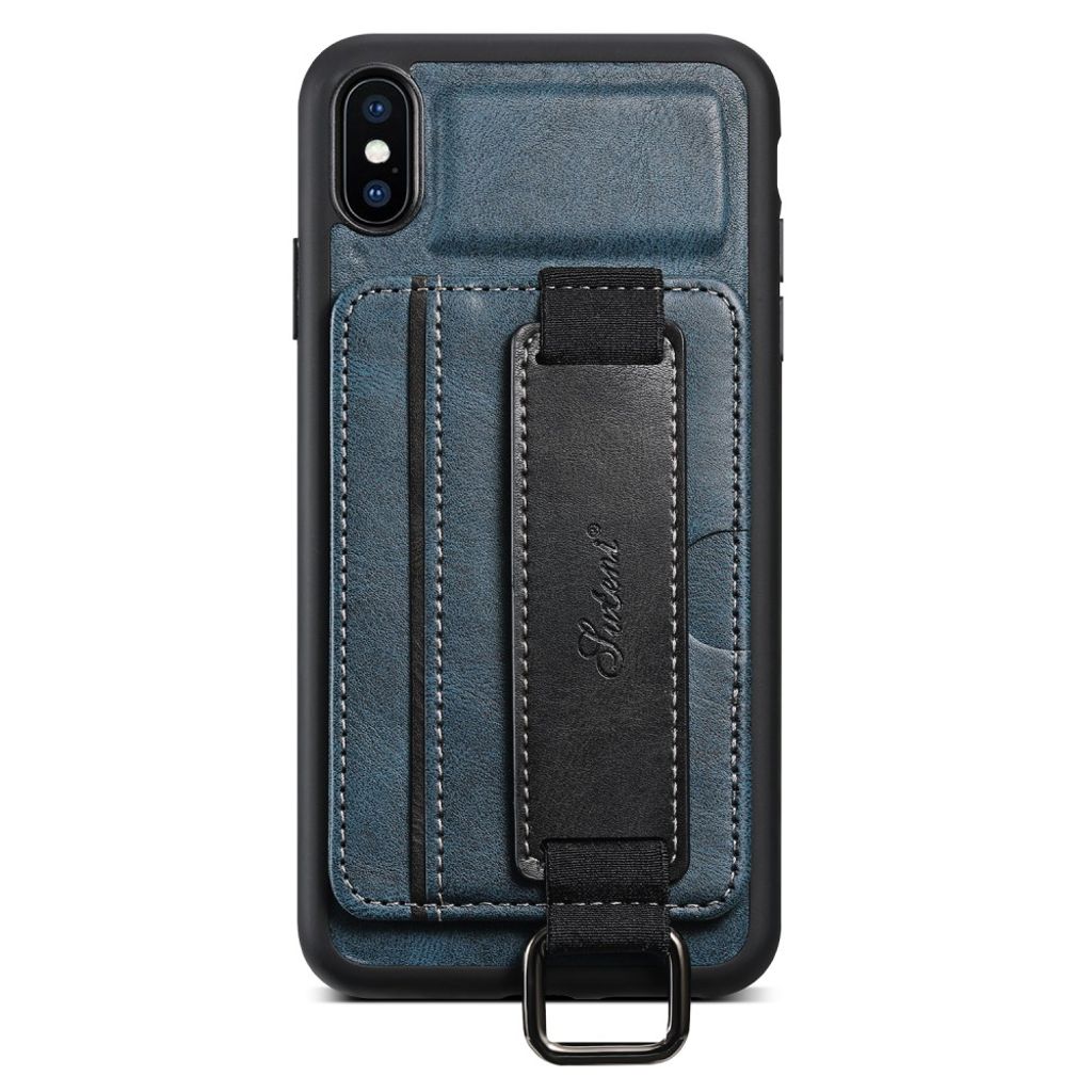 SUTENI iPhone XS Max Cover med Kortholder og Stativ – Blå