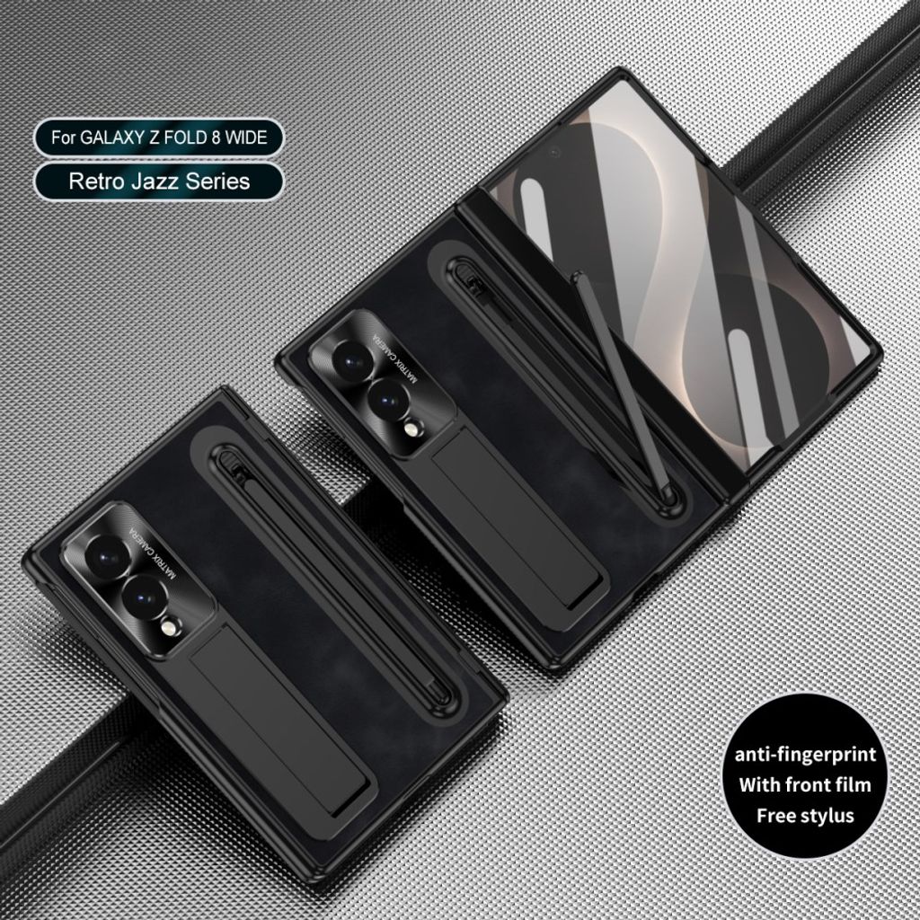 Samsung Galaxy Z Fold8 Cover med skærmbeskytter og stylus - Sort