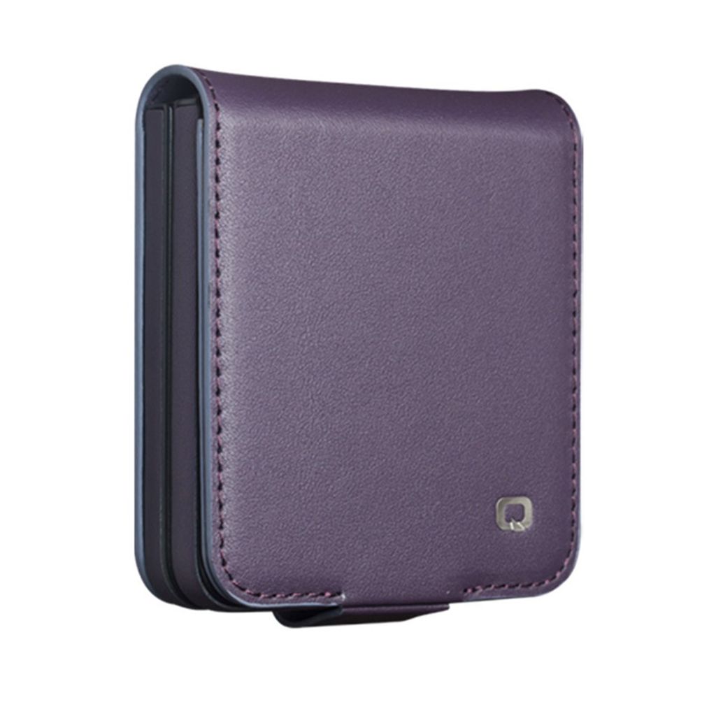 QIALINO Samsung Galaxy Z Flip8 Flip cover i ægte læder - Lilla