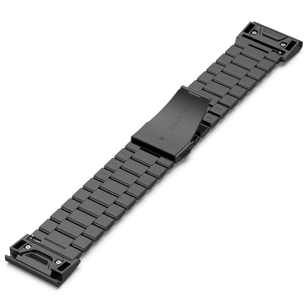 Garmin Fenix 8/8 Pro/Quatix 8/Tactix 8 m.fl. Klockarmband Rostfritt Stål – Svart