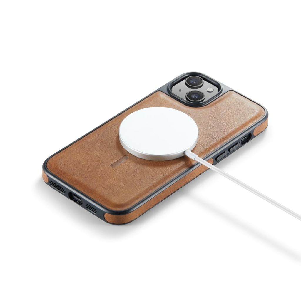 MAGKING iPhone 14 MagSafe Skal i PU-läder – Brun