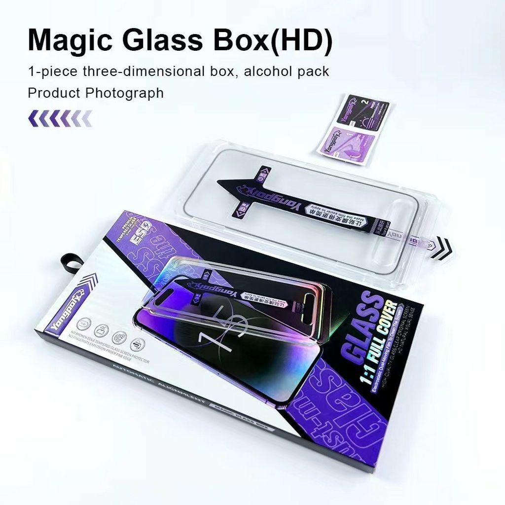 YONGPOLY iPhone 18 Pro Max Skärmskydd Härdat Glas – Svart kant