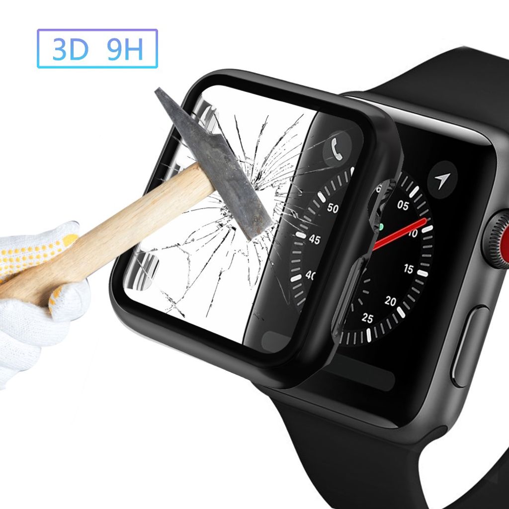 Apple Watch SE/SE (2022)/Serie 6/5/4 44mm Cover med Skærmbeskyttelse – Sort