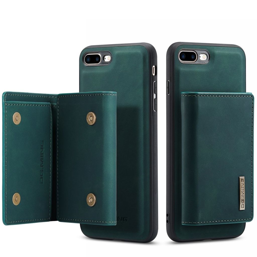 DG.MING iPhone 7 Plus / 8 Plus Cover med Pung - Grøn