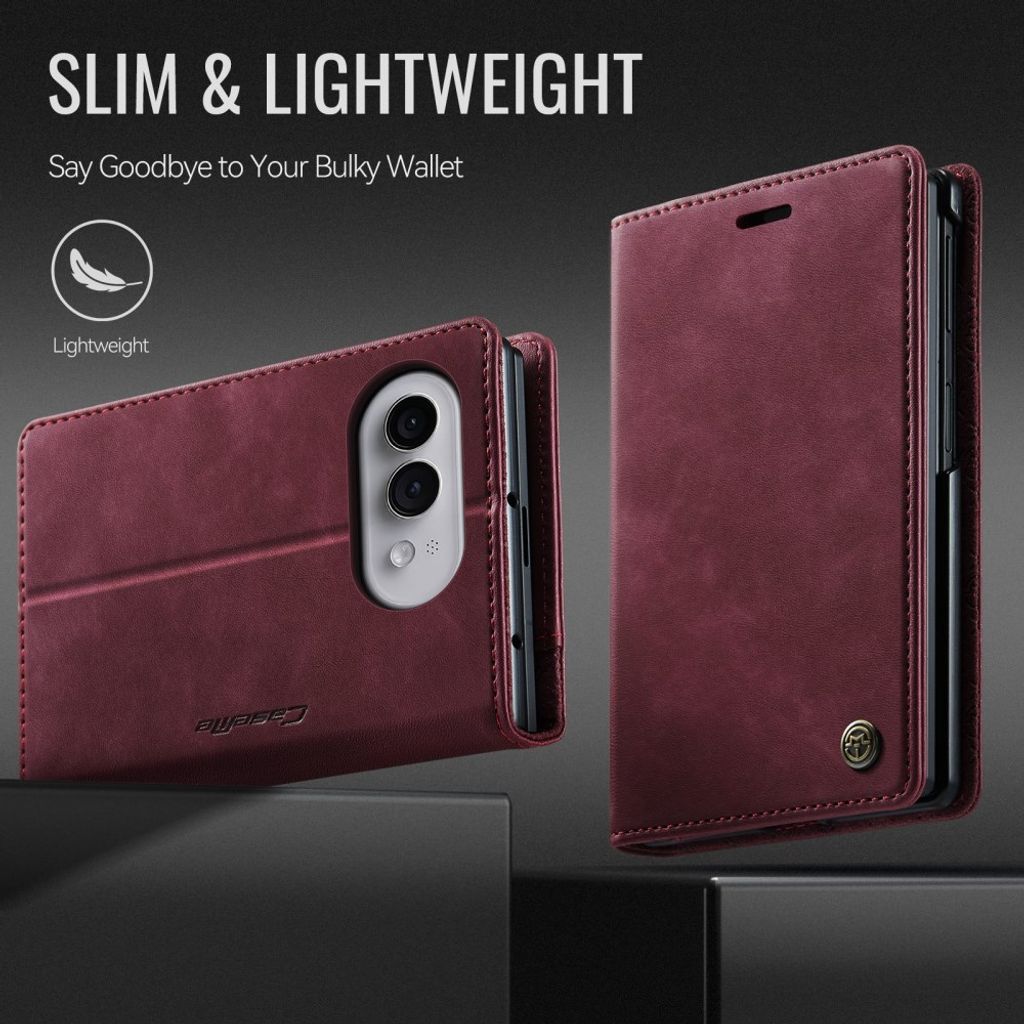 CASEME iPhone Duo Lompakkokotelo RFID-suojauksella - Punainen