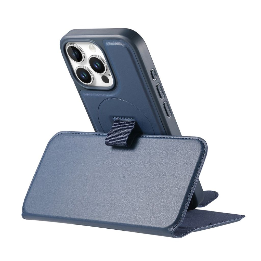 CASENEO iPhone 15 Pro MagSafe Wallet Cover Detachable wallet - Blue