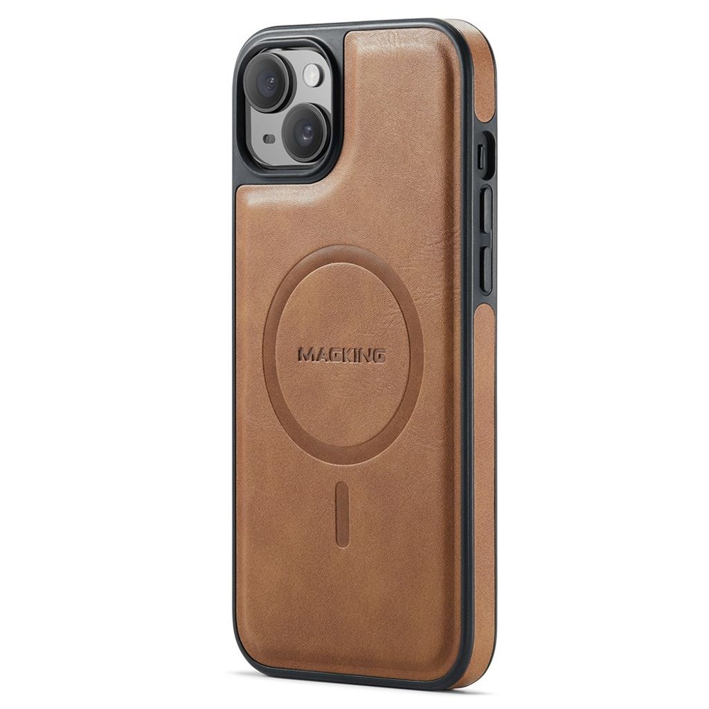 MAGKING iPhone 14 MagSafe Skal i PU-läder – Brun
